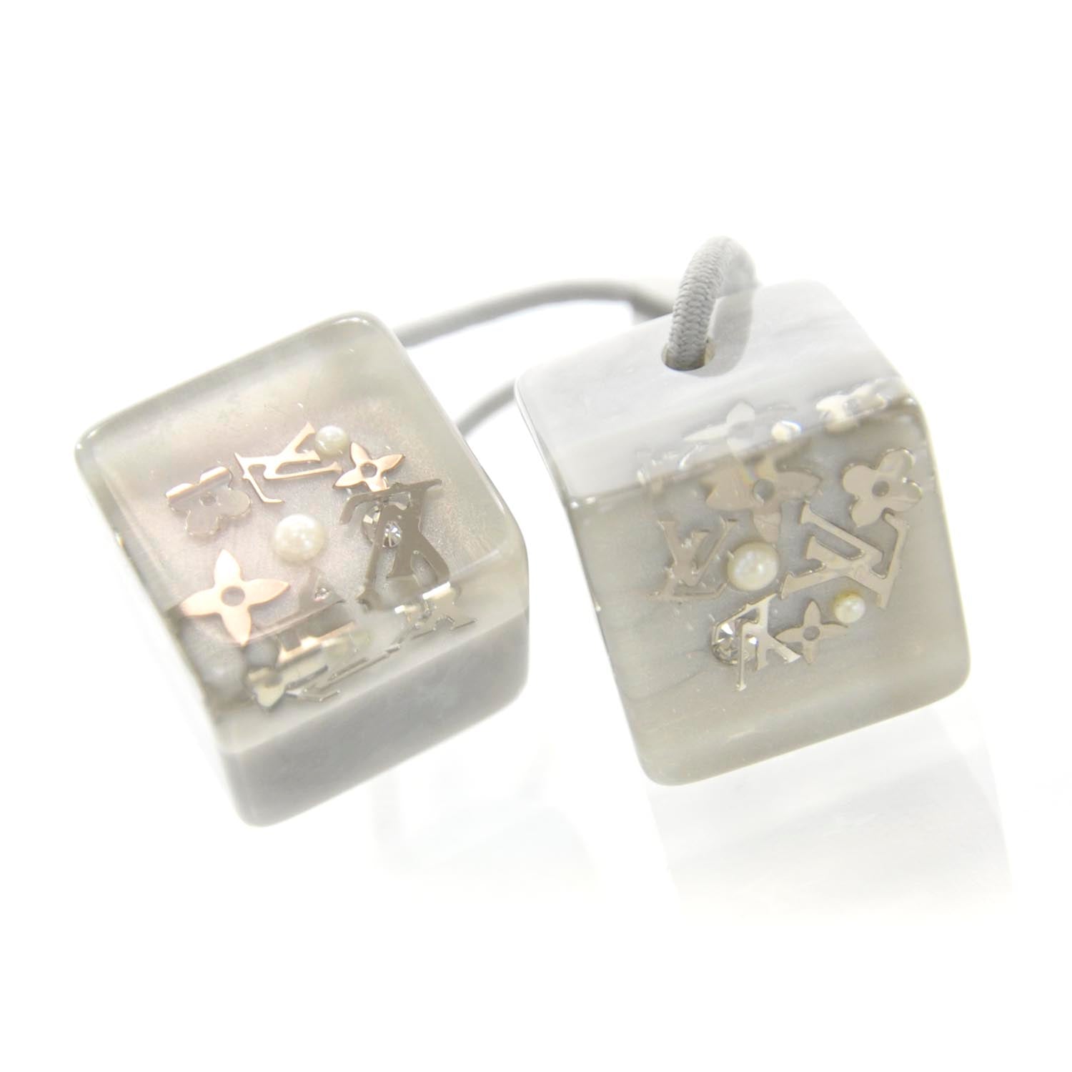 Louis Vuitton Monogram Hair Cubes Inclusion Grey 4 of 4