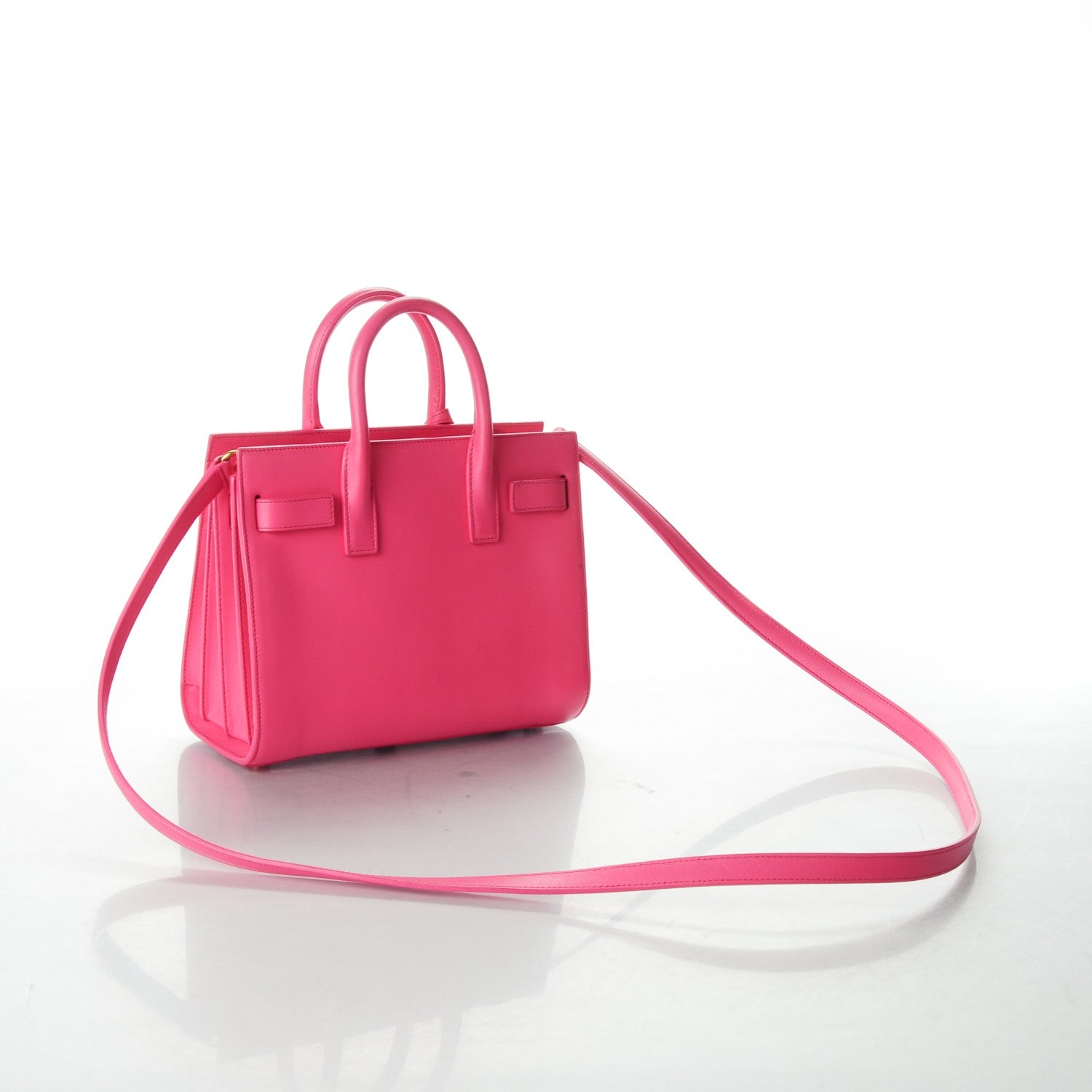Saint Laurent Calfskin Nano Sac De Jour Lipstick Fuchsia 3 of 12
