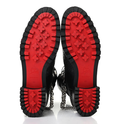 Christian Louboutin Calfskin Horse Guarda Flat Boot 40 Black 5 of 8