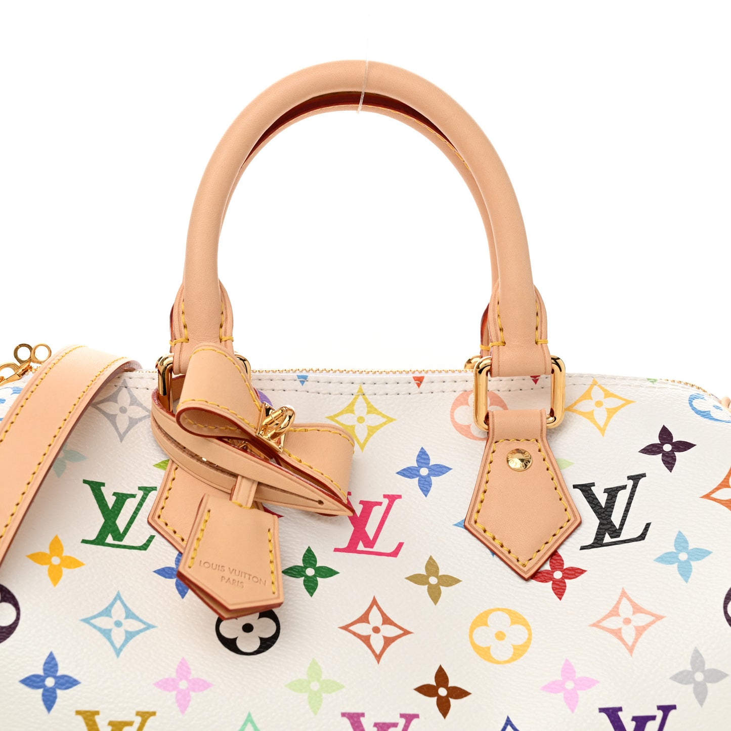LV X TM Monogram Multicolor Speedy Bandouliere 25 White