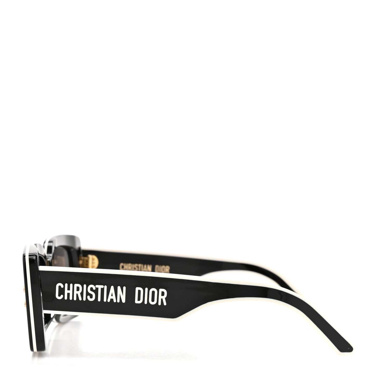 Diorpacific S1U Square Sunglasses Black White