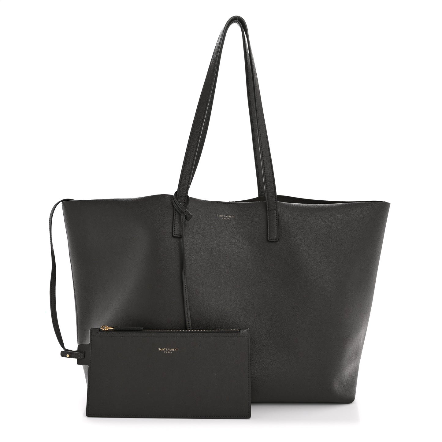 Calfskin Large Shopping Tote Asphalt