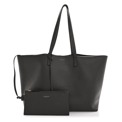 Saint Laurent Calfskin Large Shopping Tote Asphalt 3 of 14