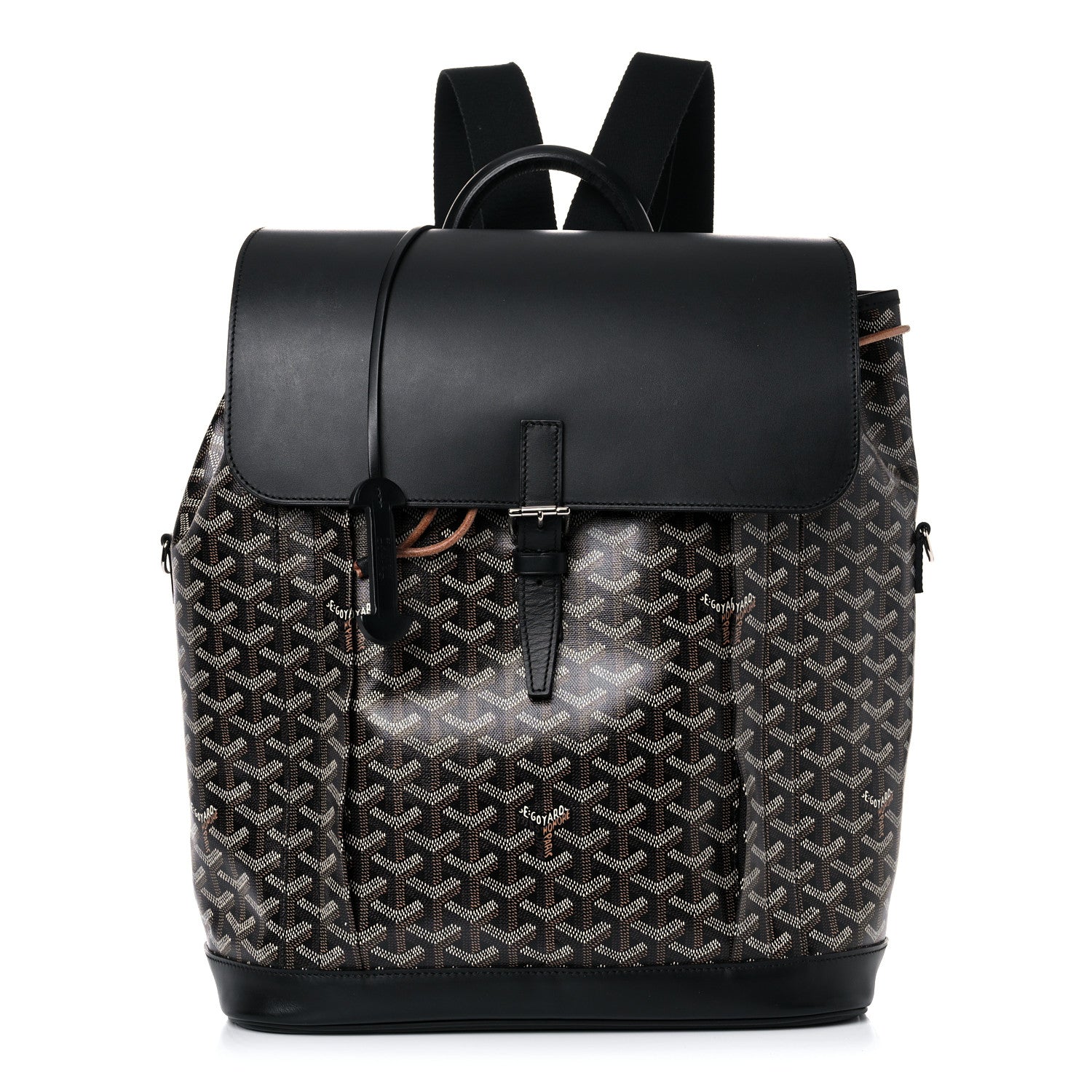 Goyard Goyardine Calfskin Alpin MM Backpack Black 1 of 21