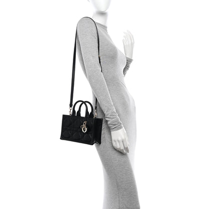 Christian Dior Calfskin Macrocannage Mini Book Tote Black 3 of 10