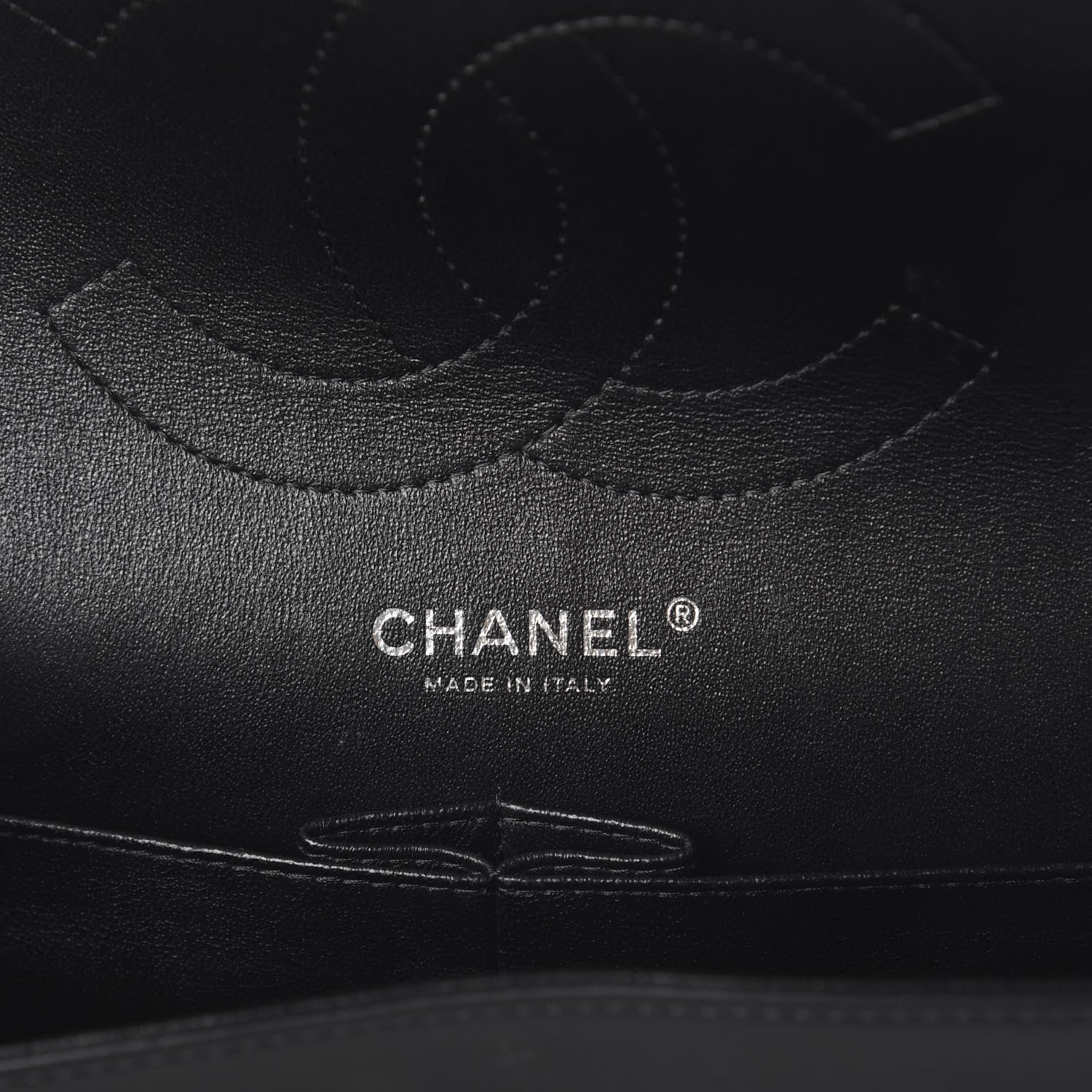 Chanel Striated Patent Quilted Jumbo Double Flap Black 7 of 9