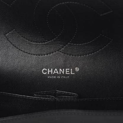 Chanel Striated Patent Quilted Jumbo Double Flap Black 7 of 9