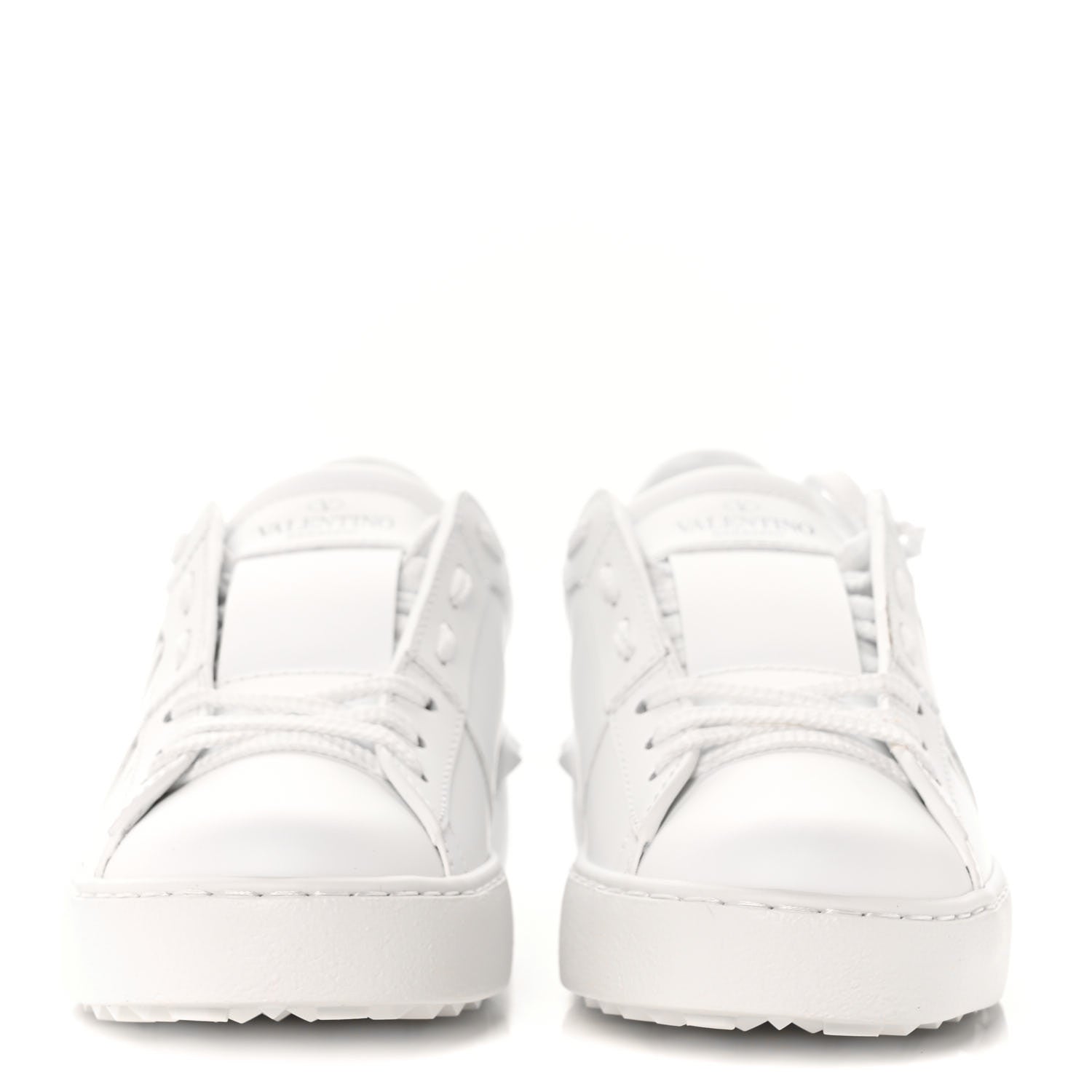 Valentino Garavani Calfskin VLTN Rockstud Open Sneakers 36.5 White 2 of 7