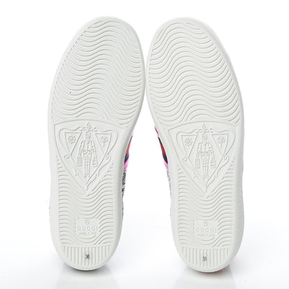 Gucci Glitter Web Ace Sneakers 36 Silver 8 of 9