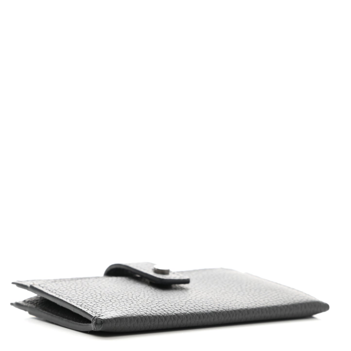 Grained Calfskin Sac De Jour Souple Card Case Grey
