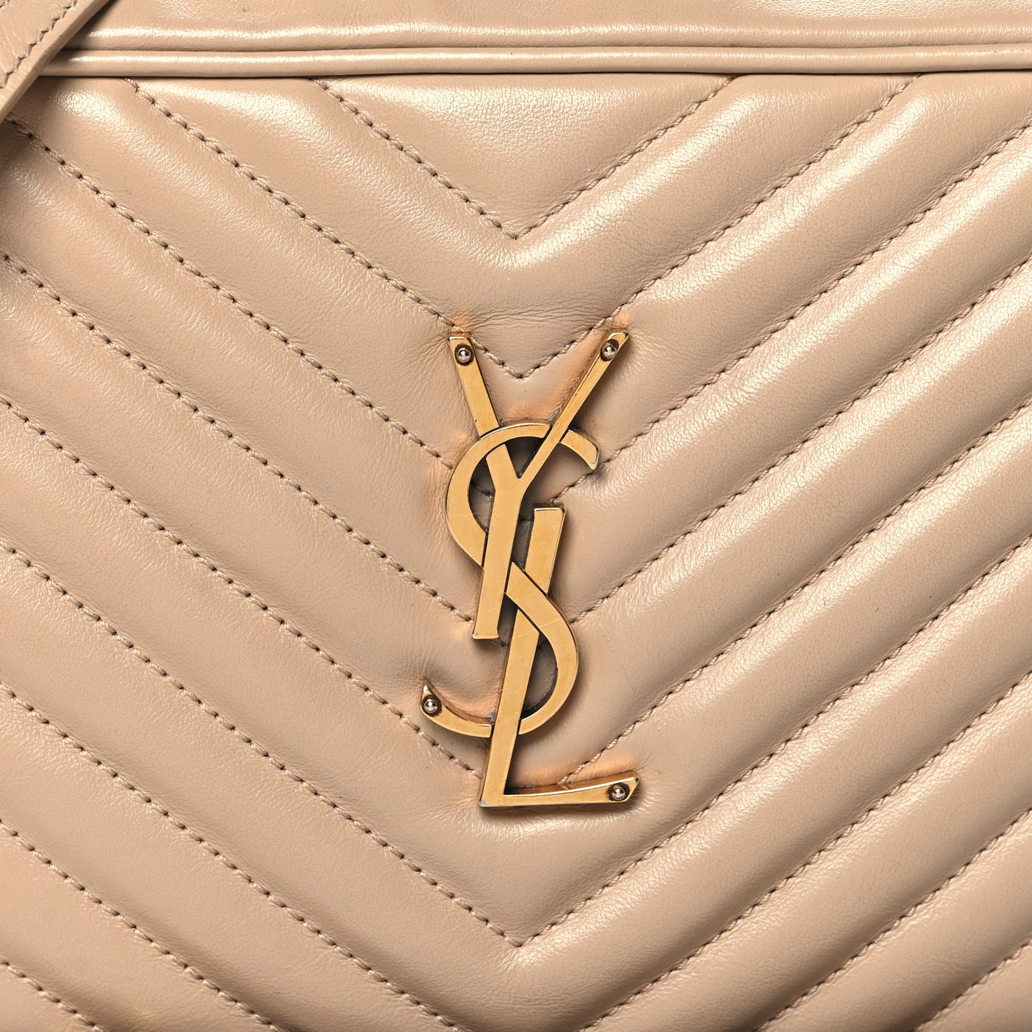 Calfskin Matelasse Monogram Lou Camera Bag Nude Powder