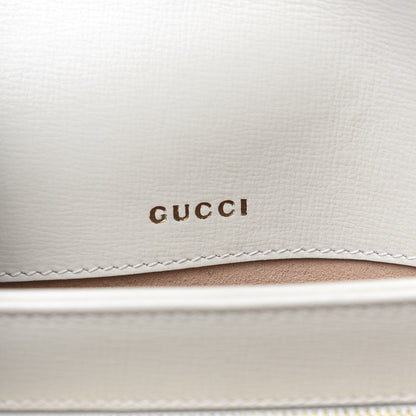 Gucci Azalea Calfskin Horsebit 1955 Shoulder Bag Mystic White 8 of 10