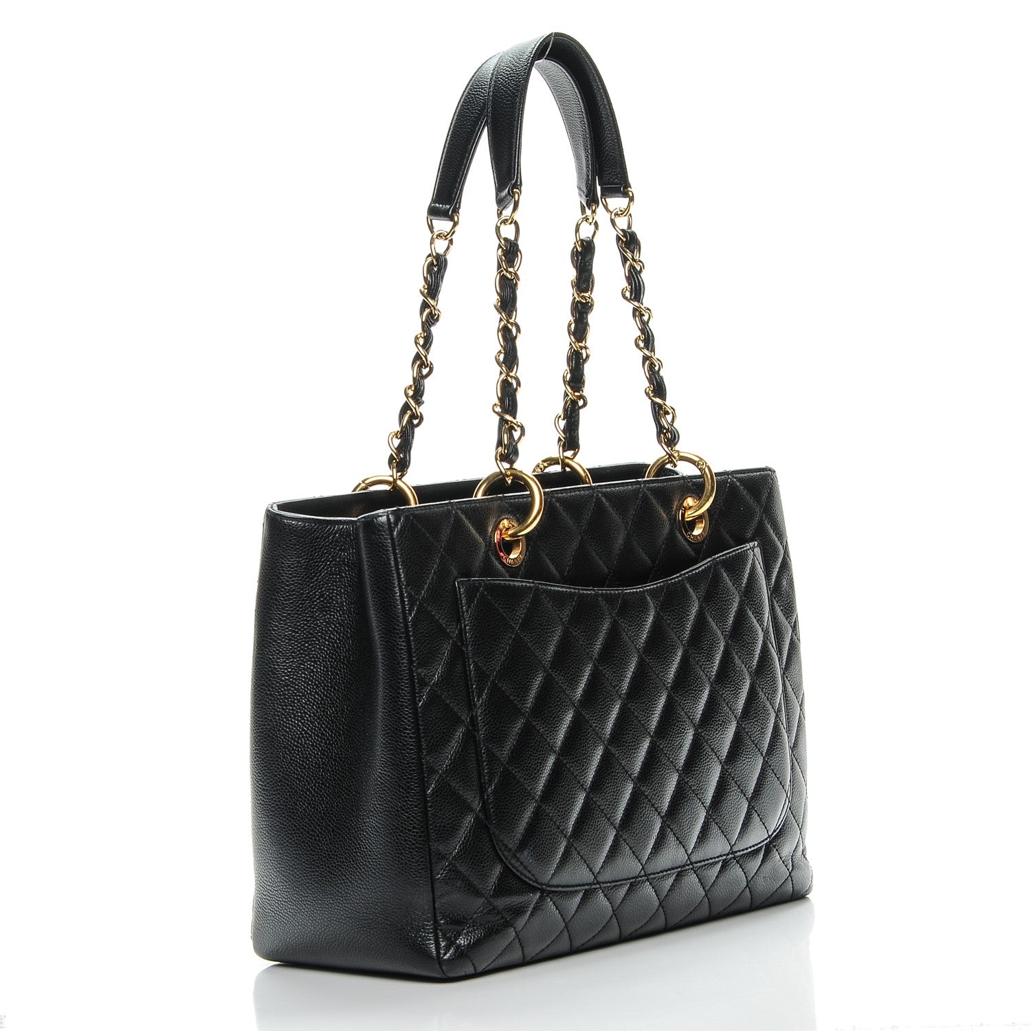 Chanel Caviar Quilted Grand Shopping Tote GST Black 3 of 7