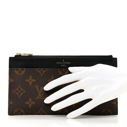 Louis Vuitton Monogram Slim Purse Black 2 of 8