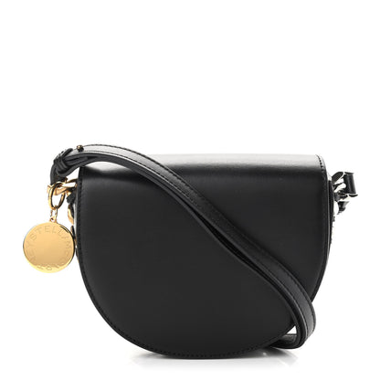 Stella McCartney Eco Alter Nappa Medium Frayme Flap Shoulder Bag Black 1 of 10