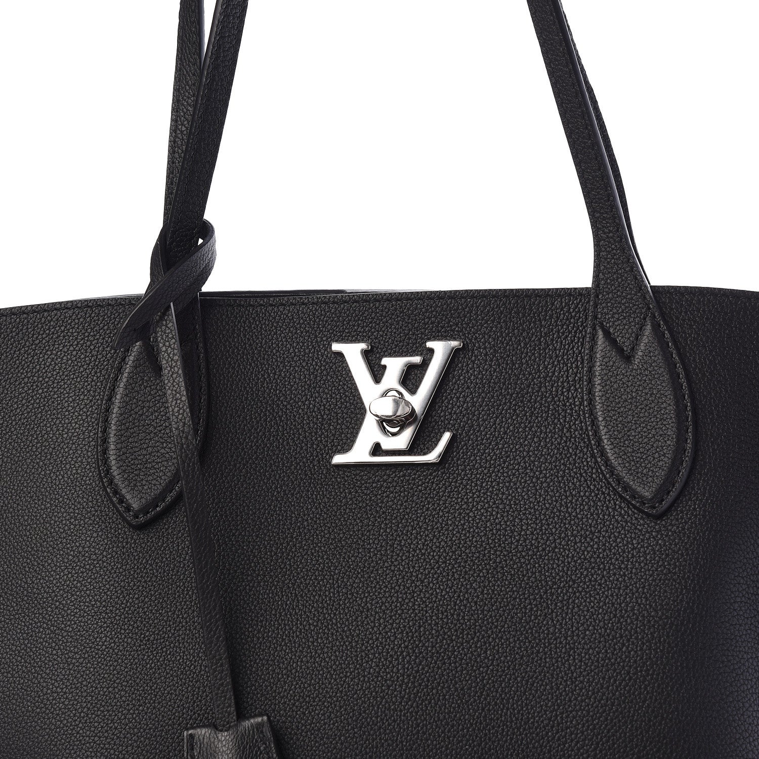 Louis Vuitton Calfskin Lockme Go Tote Black 8 of 13