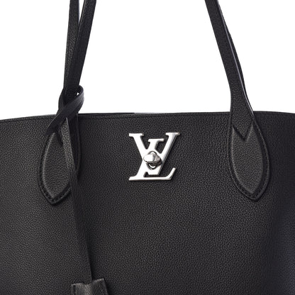 Louis Vuitton Calfskin Lockme Go Tote Black 8 of 13