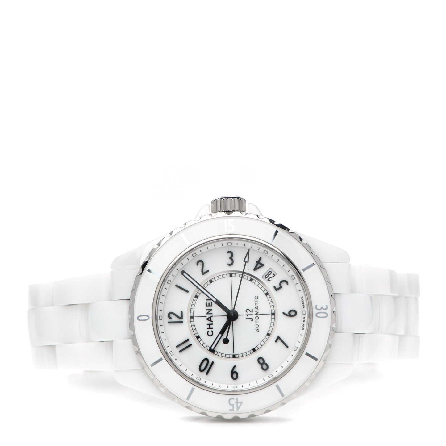 Stainless Steel Ceramic 38mm J12 Automatic Watch White