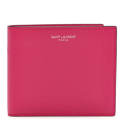 Saint Laurent Grain De Poudre Portefeuille Bi-Fold Wallet Fuchsia 1 of 6
