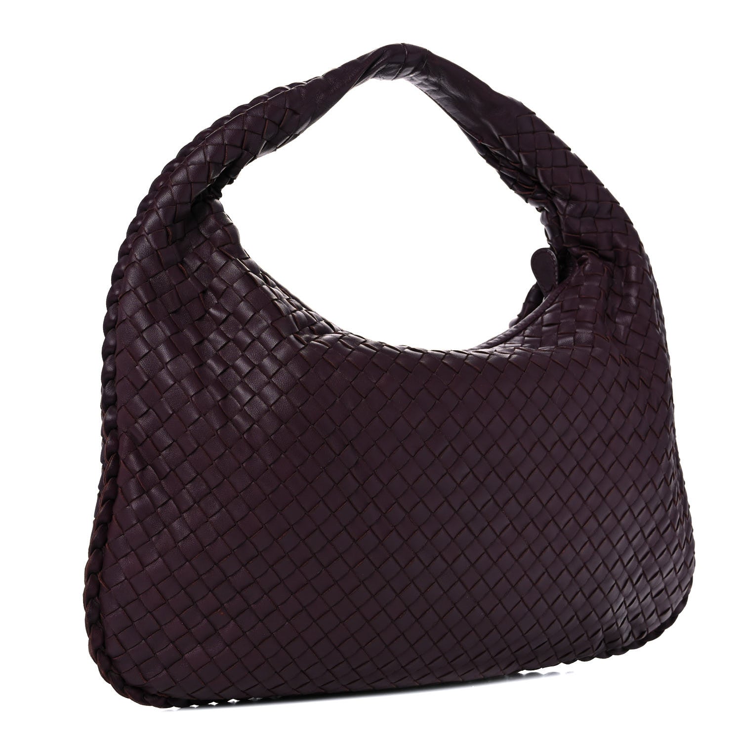 Bottega Veneta Nappa Intrecciato Medium Veneta Hobo Aubergine 2 of 15
