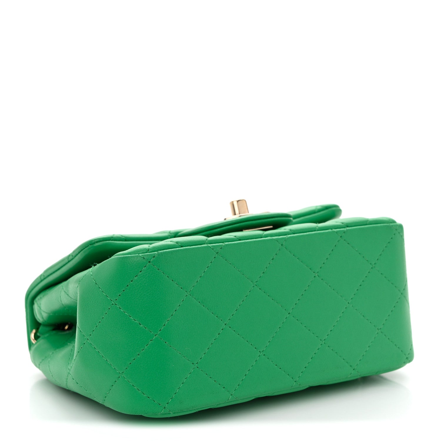 Chanel Lambskin Quilted Mini Square Flap Green 4 of 11