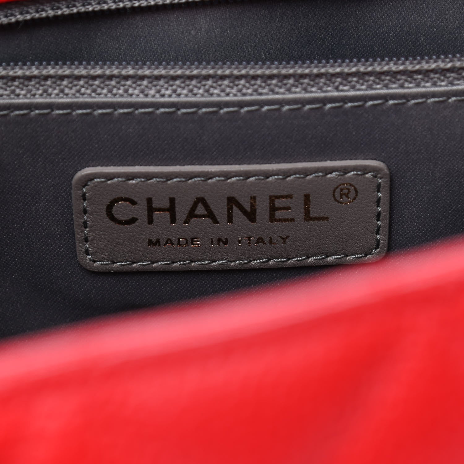 Chanel Caviar Quilted Grand Shopping Tote GST Red 9 of 11