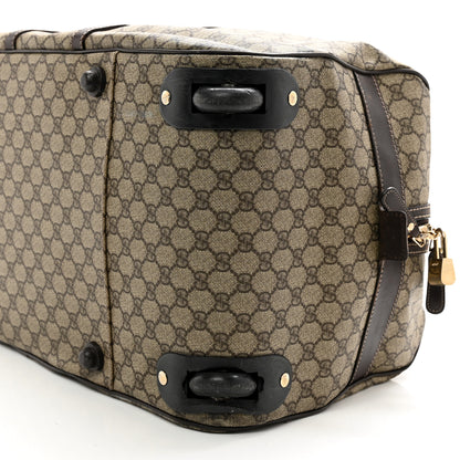 Gucci GG Plus Monogram Large Carry On Duffle Bag Brown 10 of 12