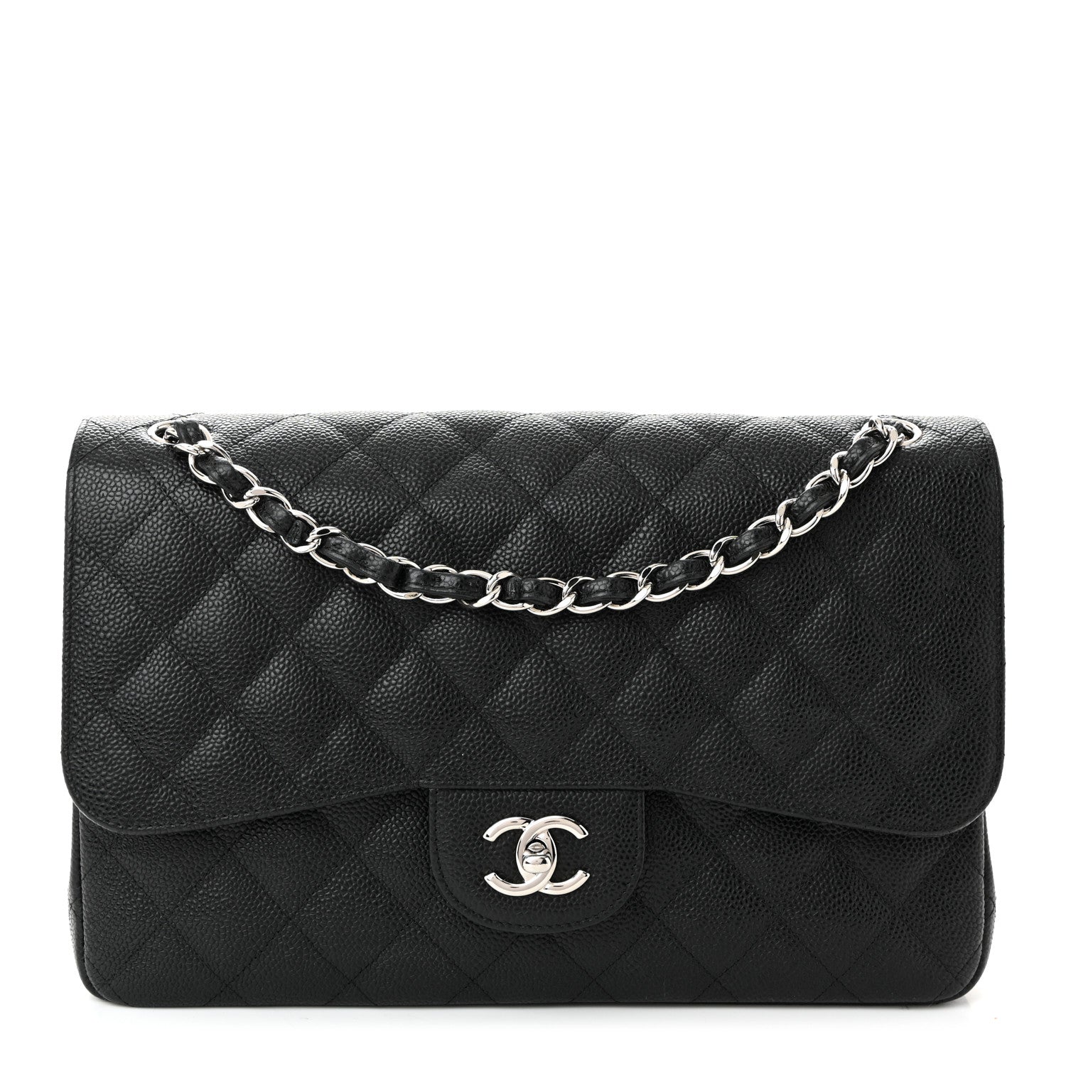 Chanel Caviar Quilted Jumbo Double Flap Black 1 of 10