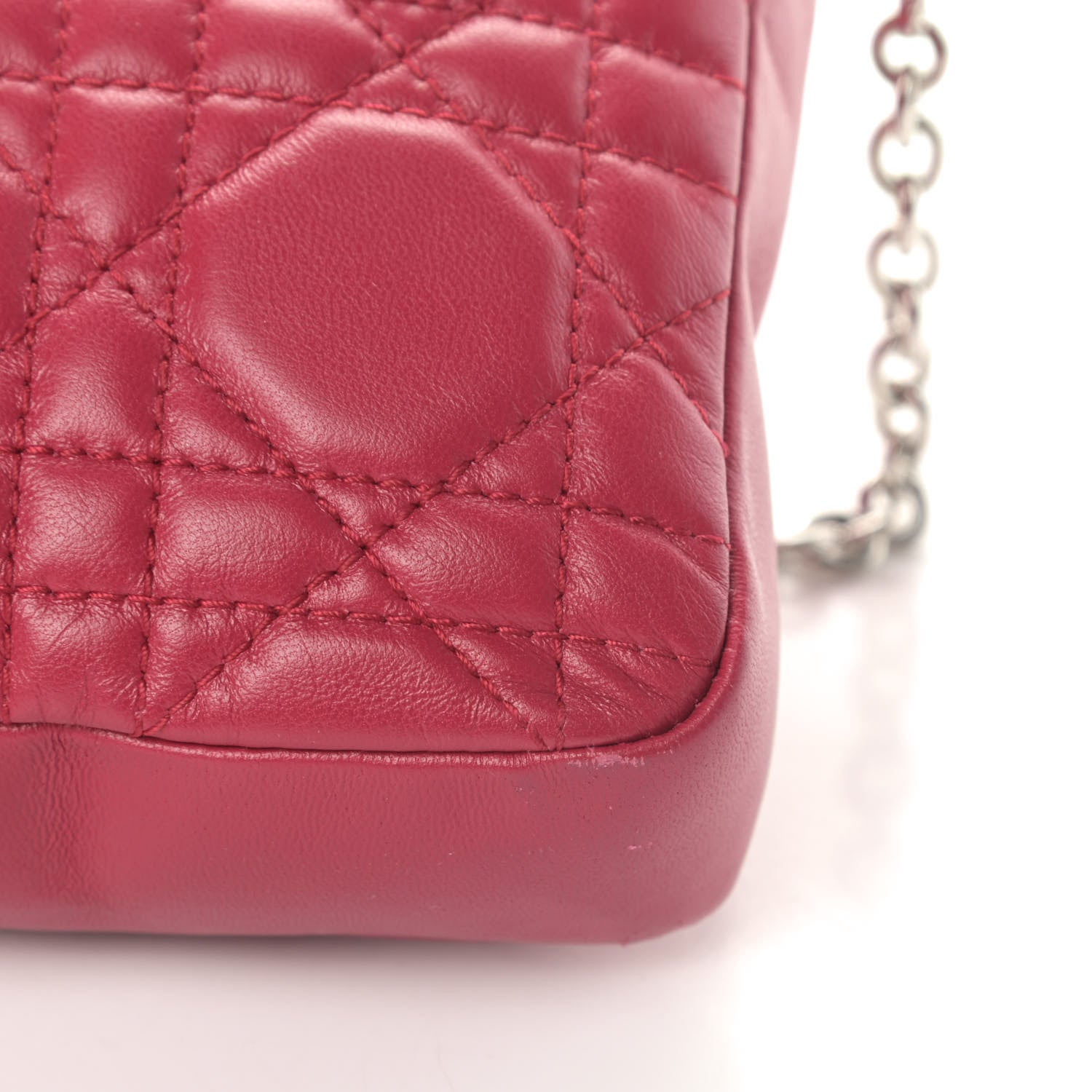 Christian Dior Lambskin Cannage Miss Dior Promenade Pouch Fuchsia 5 of 5
