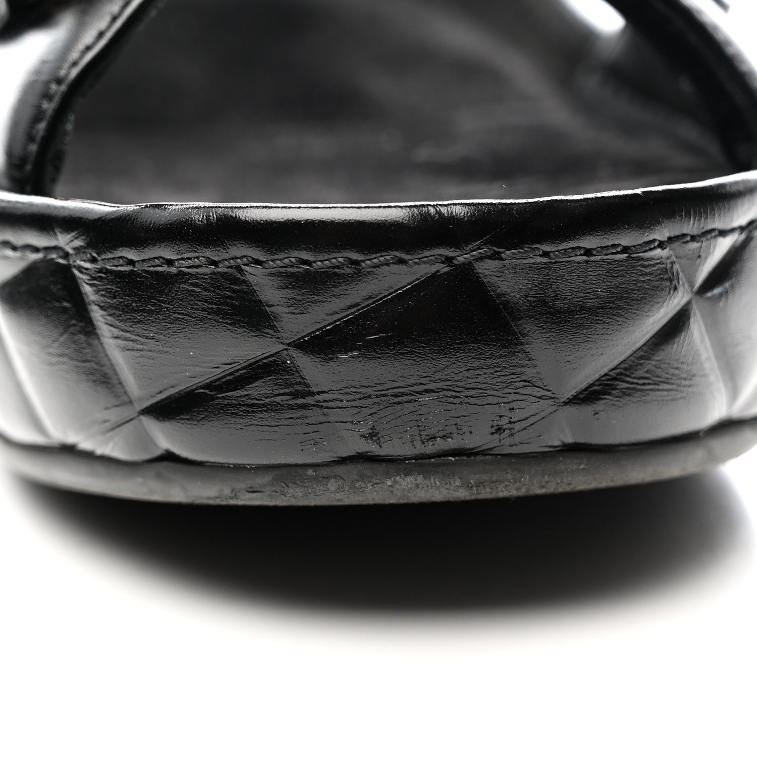 Chanel Shiny Calfskin Logo Platform Sandals 39 Black 9 of 12