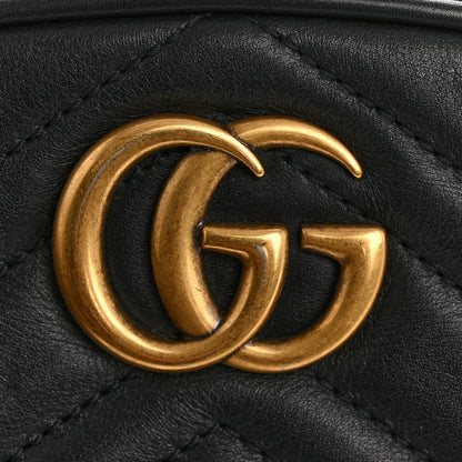 Gucci Calfskin Matelasse GG Marmont Belt Bag 105 42 Black 12 of 15