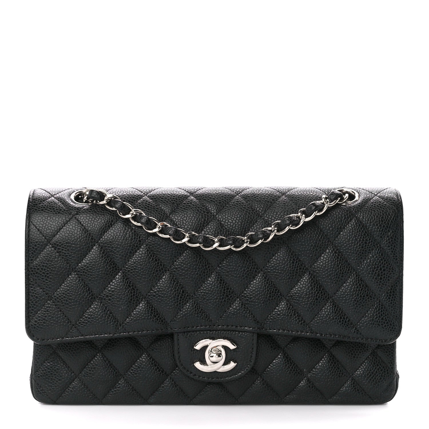 Chanel Caviar Quilted Medium Double Flap Black 1 of 12