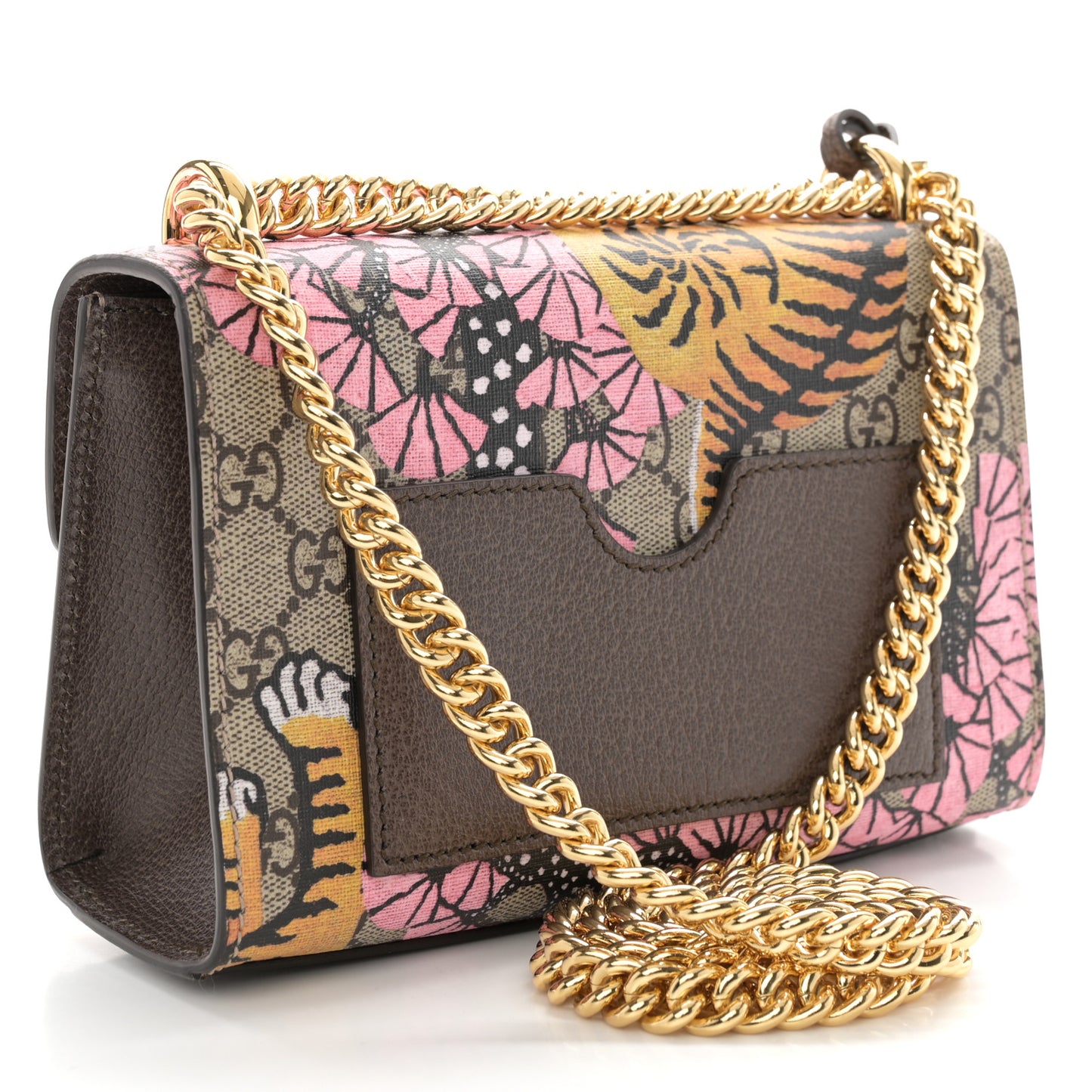 GG Supreme Monogram Bengal Small Padlock Shoulder Bag Beige Pink