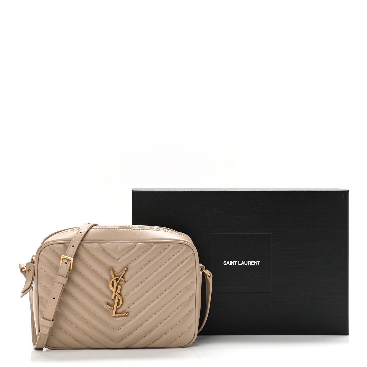 Calfskin Matelasse Monogram Lou Camera Bag Dark Beige
