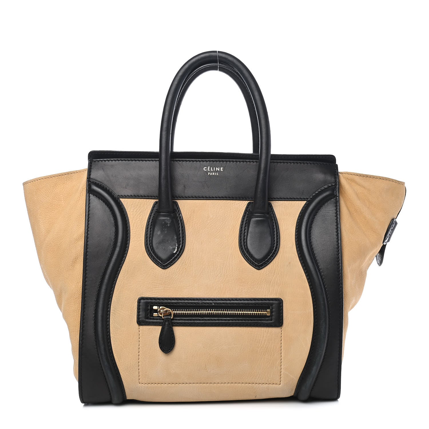 Celine Nubuck Elephant Calfskin Mini Luggage Navy Dune 1 of 11