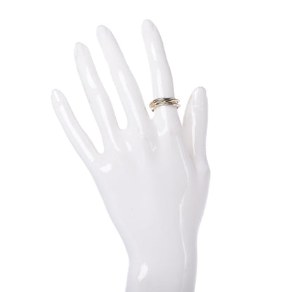 Cartier 18K Pink White Yellow Gold 5 Band Trinity Ring 48 4.5 2 of 4