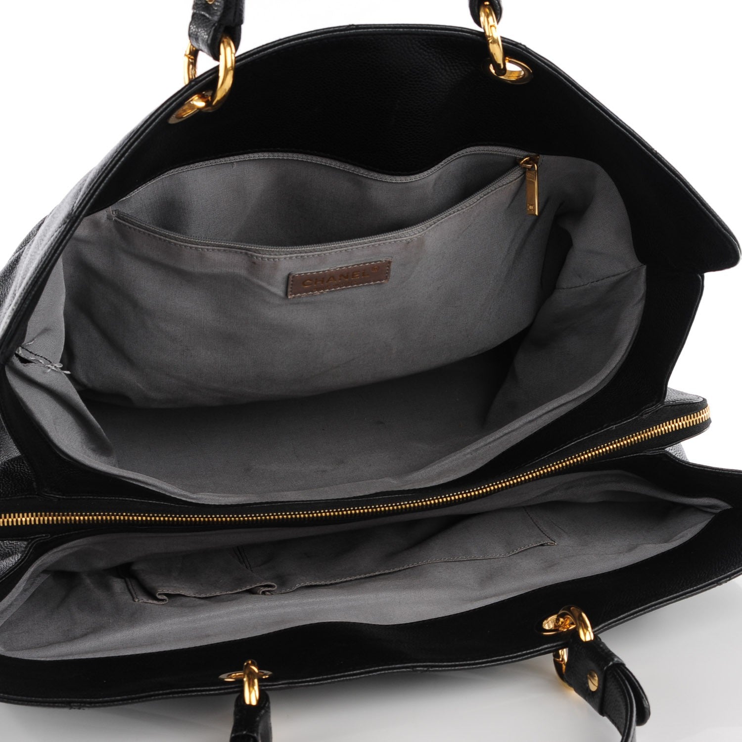 Chanel Soft Caviar Quilted CC Timeless Tote Black 5 of 8
