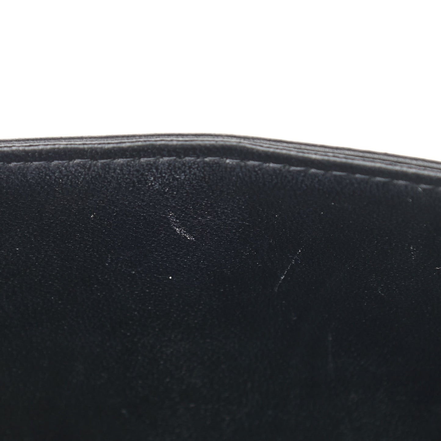 Patent Quilted Medium Double Flap Black