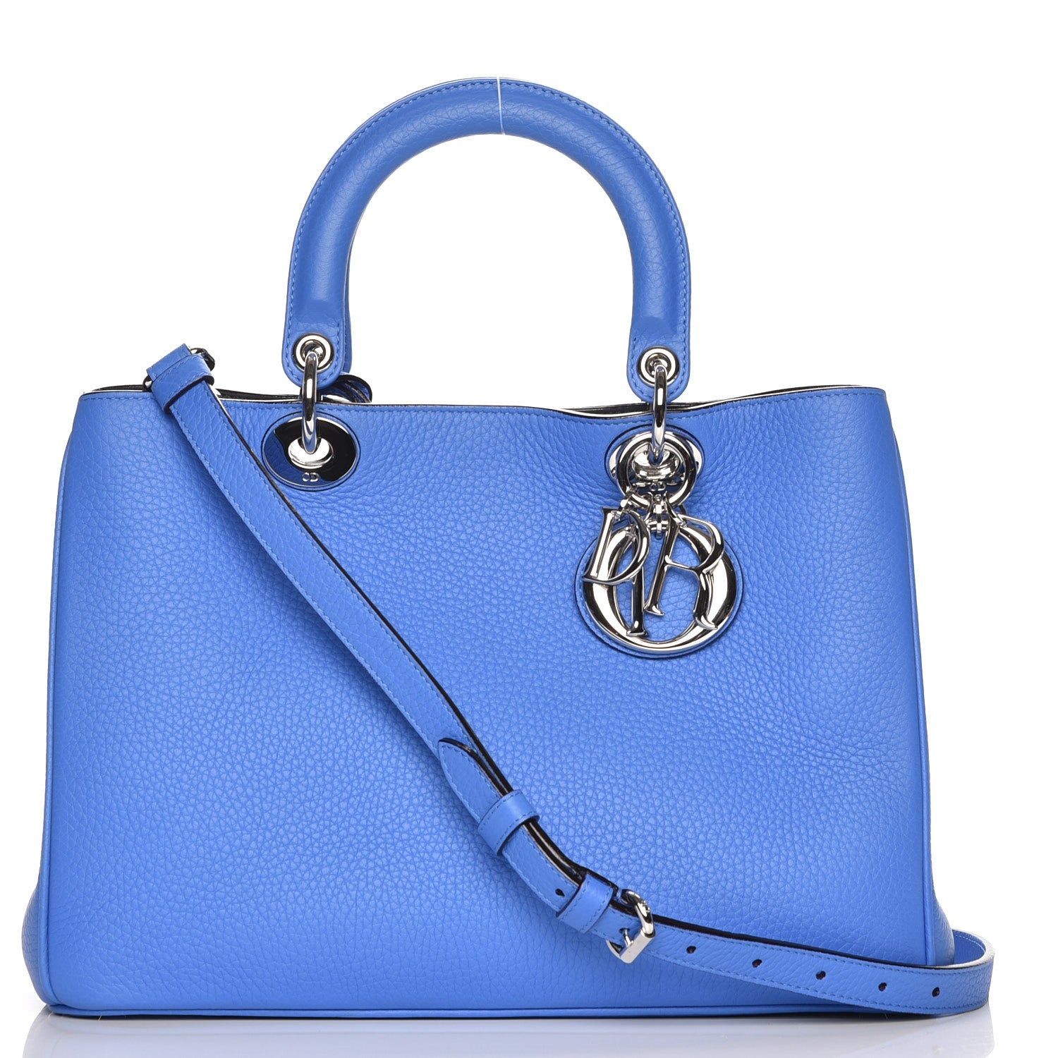 Christian Dior Bullcalf Medium Diorissimo Tote Blue 1 of 8