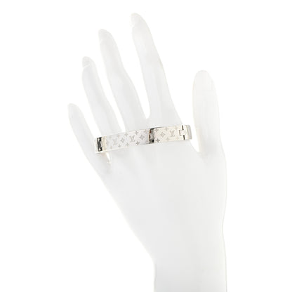 Louis Vuitton Brass Palladium Plated Nanogram Cuff M Silver 2 of 7