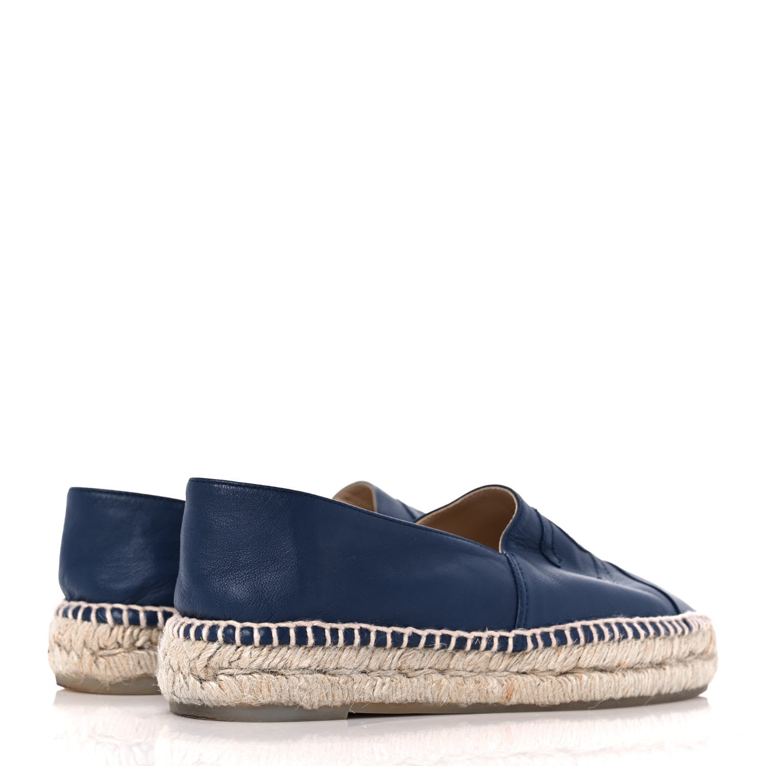Chanel Lambskin CC Espadrilles 36 Dark Navy 4 of 10