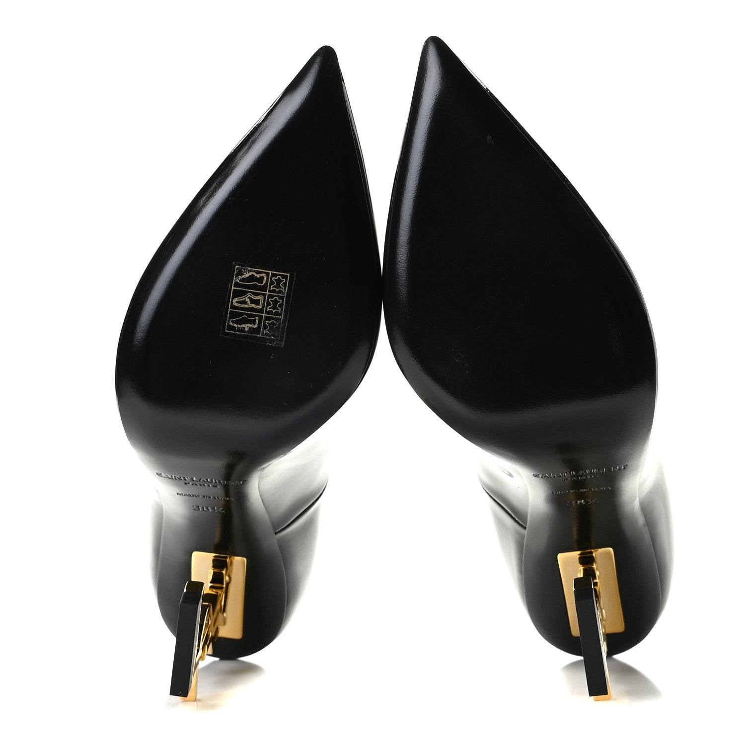 Saint Laurent Patent Opyum 110 Pumps 38.5 Black Gold 5 of 11
