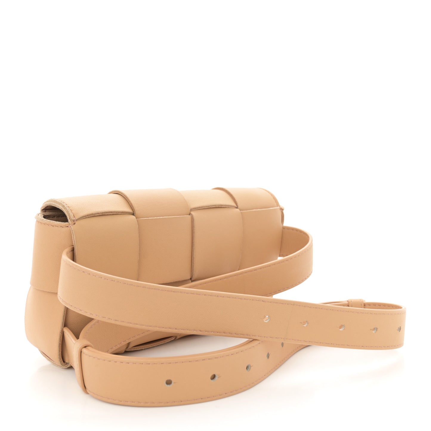 Nappa Maxi Intreccio The Belt Cassette Bag Almond