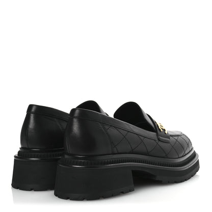 Chanel Calfskin Quilted CC Mocassin Loafers 40.5 Black 5 of 11