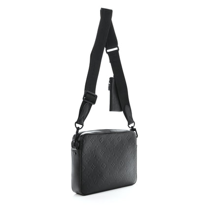 Louis Vuitton Calfskin Monogram Shadow Duo Messenger Black 3 of 10