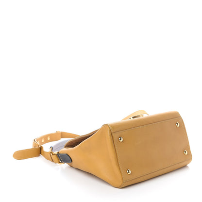 Fendi Calfskin Colorblock Anna Shoulder Bag Yellow White 3 of 8