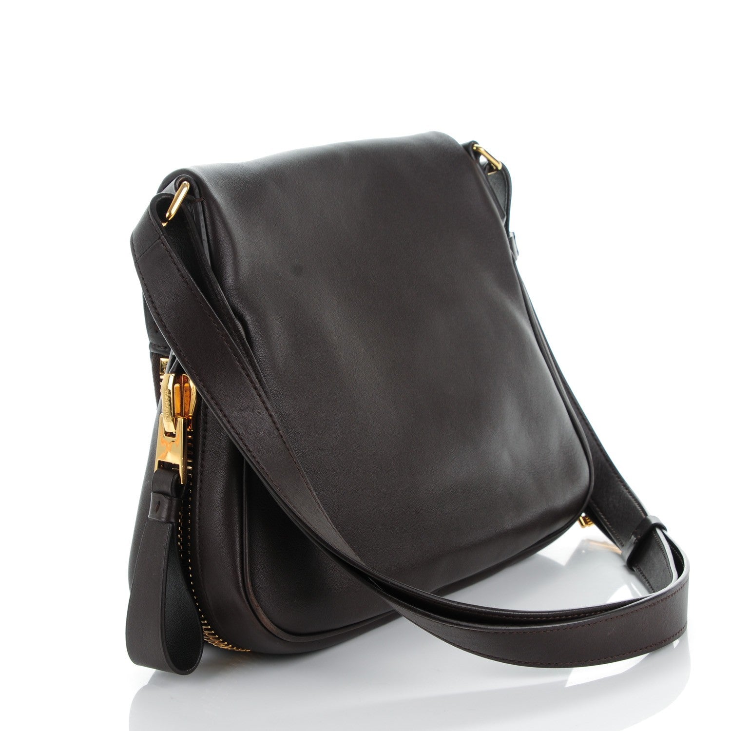 Tom Ford Grained Calfskin Medium Jennifer Crossbody Bag Brown 3 of 7