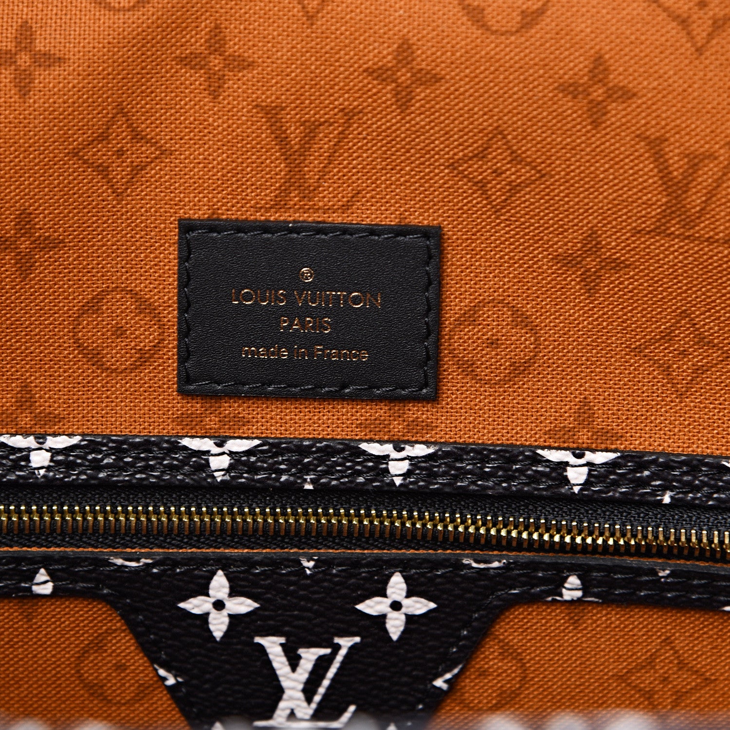 Louis Vuitton Monogram Giant Crafty Neverfull MM Creme Caramel 6 of 10