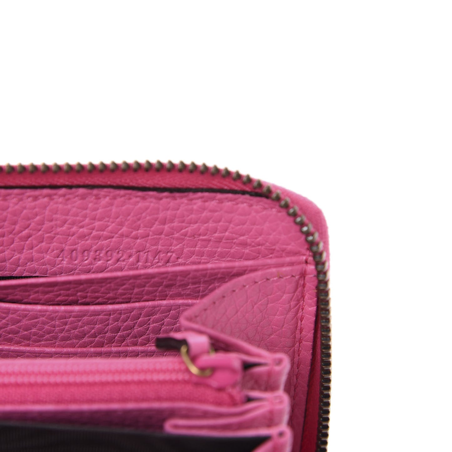 Cellarius Calfskin GG Marmont Charm Zip Around Wallet Pink Tropical Flower