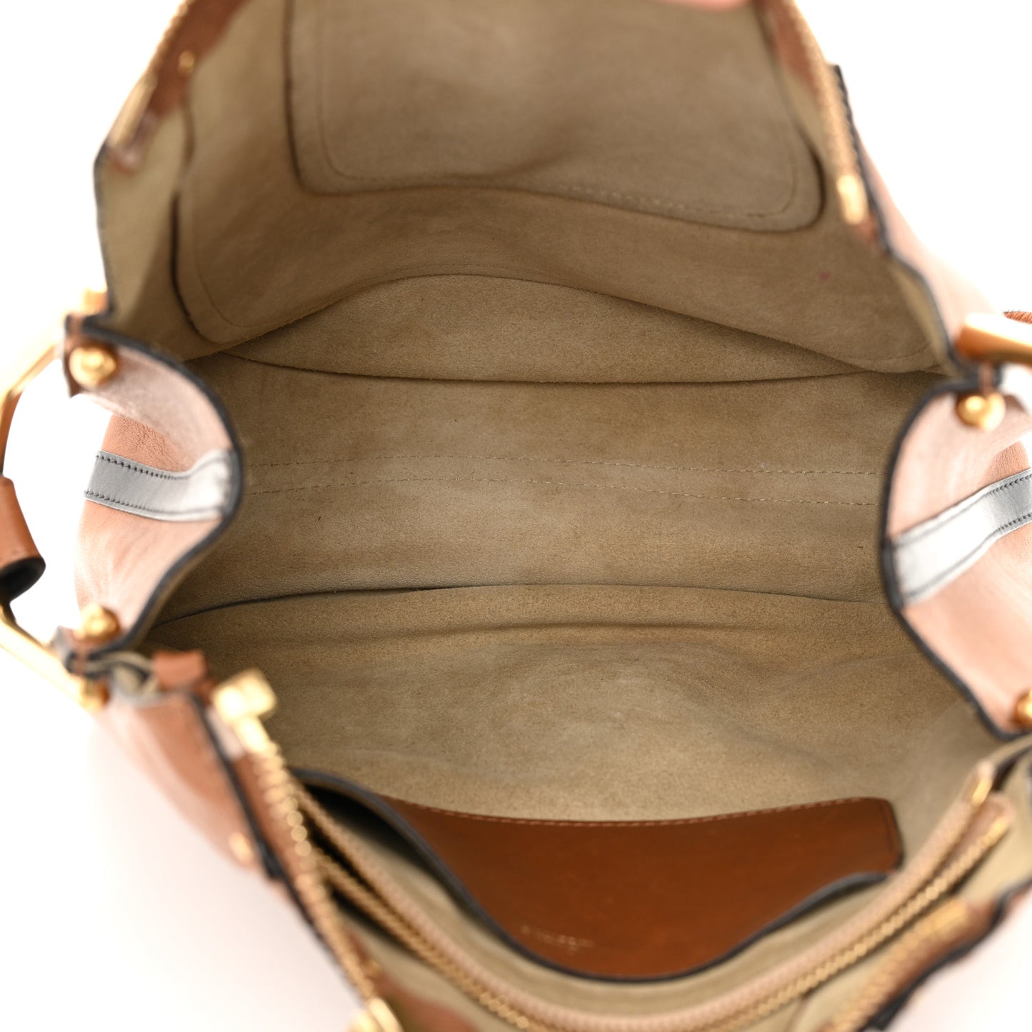 Grained Calfskin Small Hayley Hobo Tan